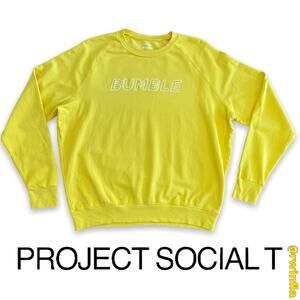 Project Social T x Bumble Crewneck Sweatshirt Yellow Women's Size Small